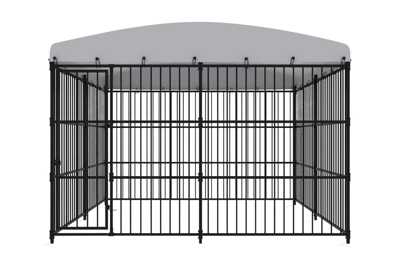 Udendørs Hundebur Med Tag 300x300x210 cm - Sport & fritid - Til dyrene - Til hund - Hundemøbler