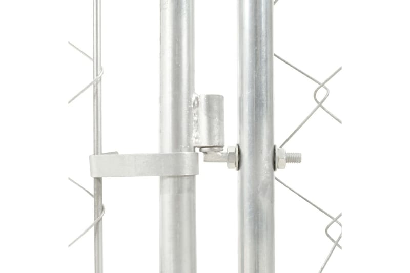 udendørs hundeløbegård med tag 200x200x135 cm - Sølv - Sport & fritid - Til dyrene - Til hund - Hundemøbler