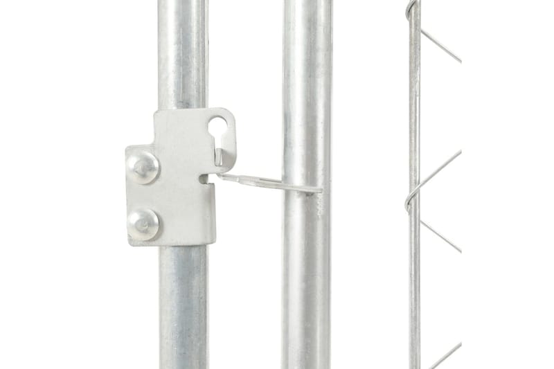 udendørs hundeløbegård med tag 200x200x135 cm - Sølv - Sport & fritid - Til dyrene - Til hund - Hundemøbler
