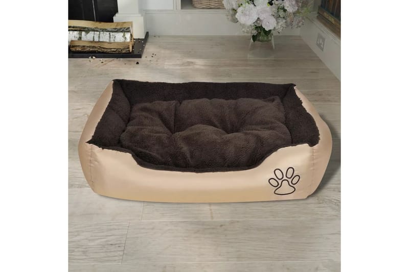 Varm Hund Seng Med Polstret Pude Xl - Brun - Sport & fritid - Til dyrene - Til hund - Hundemøbler - Hundeseng