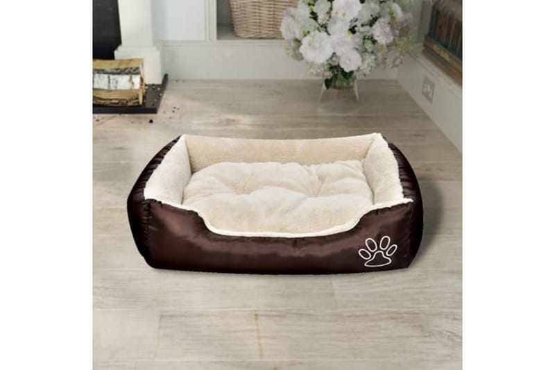 Varm Hund Seng Med Polstret Pude L - Beige - Sport & fritid - Til dyrene - Til hund - Hundemøbler - Hundeseng