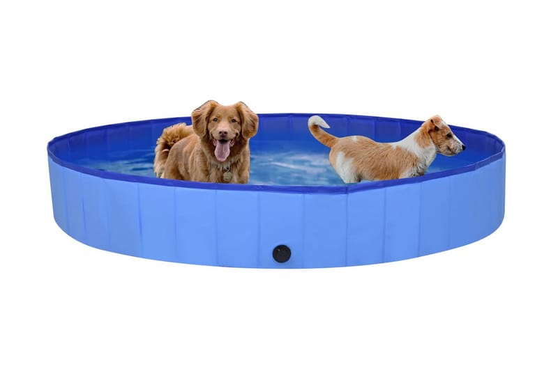 Foldbart hundebassin 200x30 cm pvc blå - Hundelegetøj & bamser hund