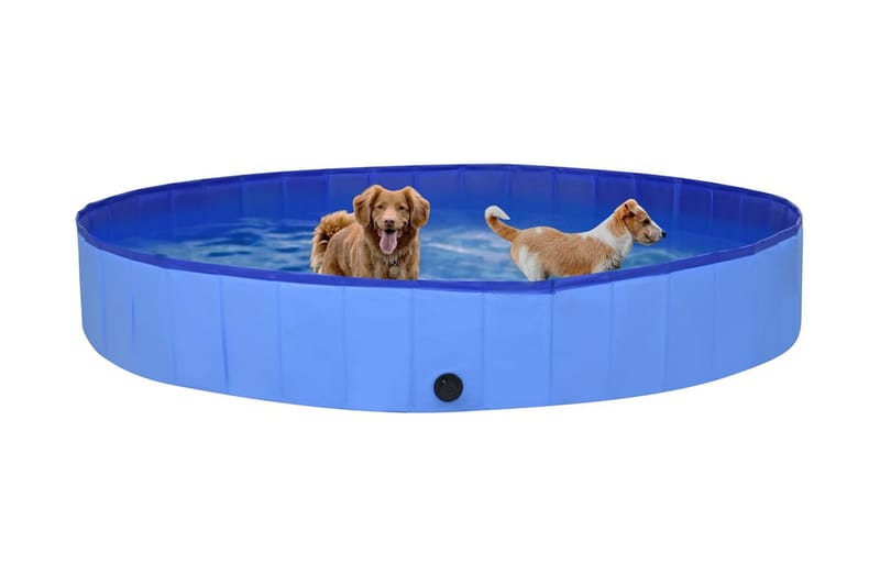 Foldbart hundebassin 300x40 cm pvc blå - Hundelegetøj & bamser hund
