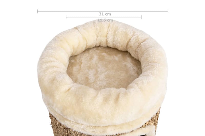 kattehus med luksushynde 33 cm søgræs - Beige - Sport & fritid - Til dyrene - Kat - Kattebur & kattetaske