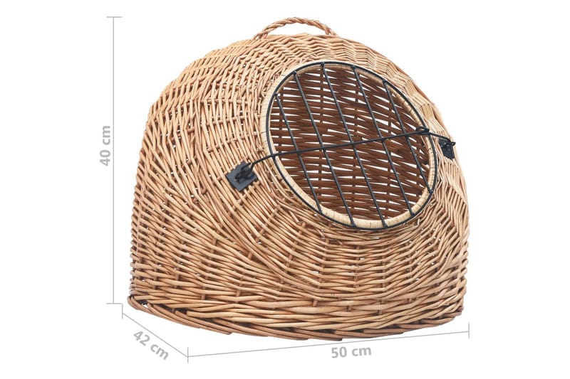Kattetransport 50x42x40 cm Naturpil - Brun - Sport & fritid - Til dyrene - Kat - Kattebur & kattetaske