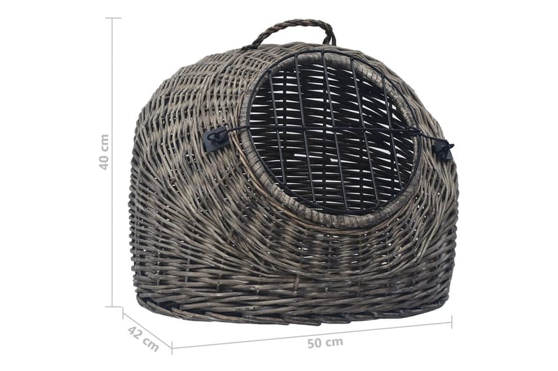 Kattetransport 50x42x40 cm Naturpil Grå - Grå - Sport & fritid - Til dyrene - Kat - Kattebur & kattetaske