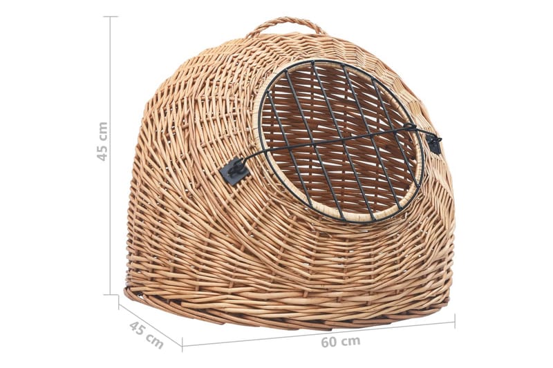 Kattetransport 60x45x45 cm Naturpil - Brun - Sport & fritid - Til dyrene - Kat - Kattebur & kattetaske