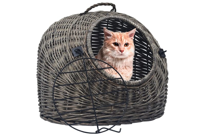 Kattetransport 60x45x45 cm Naturpil Grå - Grå - Sport & fritid - Til dyrene - Kat - Kattebur & kattetaske
