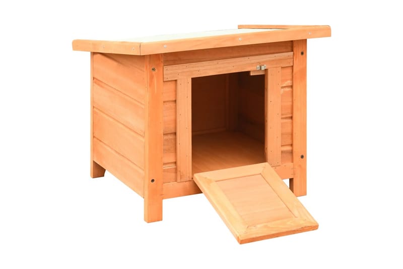 Kattehus Massivt Fyrre- Og Grantræ 50 X 46 X 43,5 Cm - Brun - Sport & fritid - Til dyrene - Kat - Kattemøbler - Kattehus