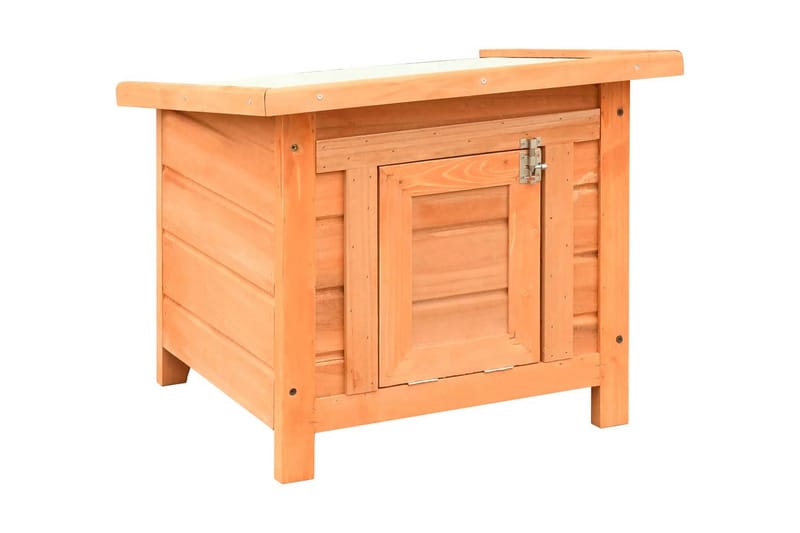Kattehus Massivt Fyrre- Og Grantræ 50 X 46 X 43,5 Cm - Brun - Sport & fritid - Til dyrene - Kat - Kattemøbler - Kattehus