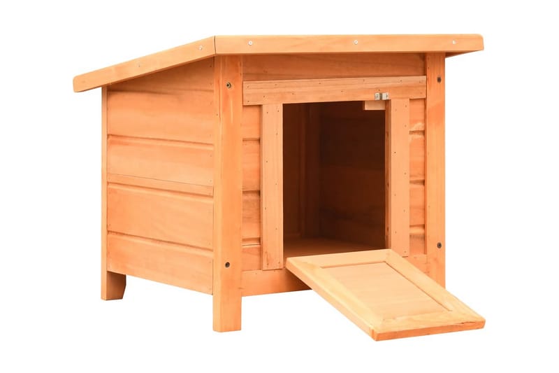 Kattehus Massivt Fyrre- Og Grantræ 50 X 46 X 43,5 Cm - Brun - Sport & fritid - Til dyrene - Kat - Kattemøbler - Kattehus