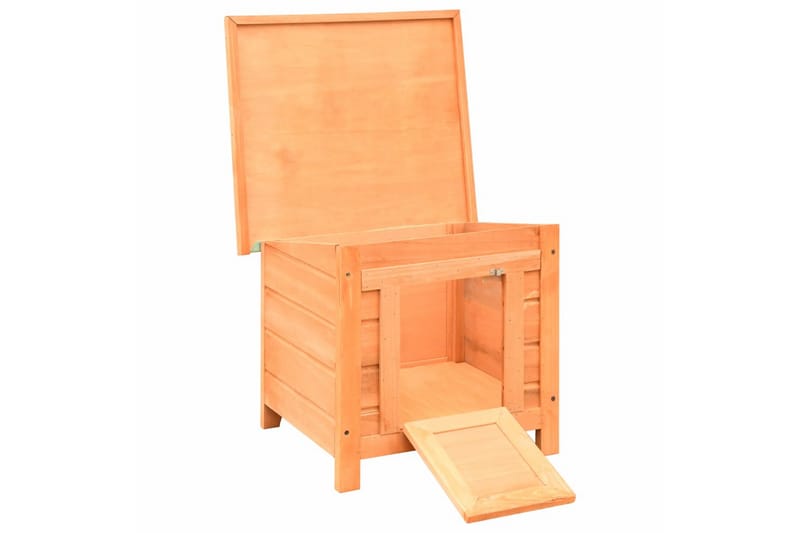 Kattehus Massivt Fyrre- Og Grantræ 50 X 46 X 43,5 Cm - Brun - Sport & fritid - Til dyrene - Kat - Kattemøbler - Kattehus