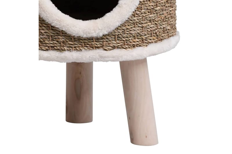 kattehus med træben 41 cm søgræs - Brun - Kattehus - Kattemøbler