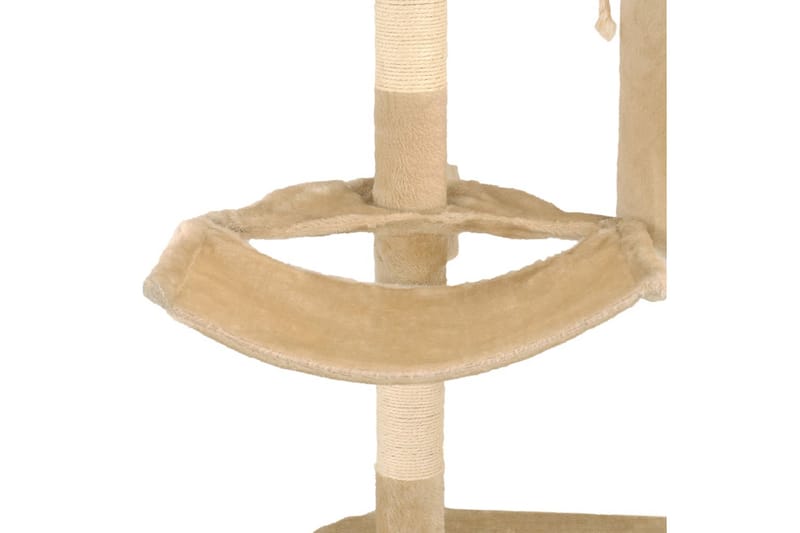Kradsetræ M. Sisal-Kradsestolper Til Katte Vægmonteret 194Cm - Beige - Kattemøbler