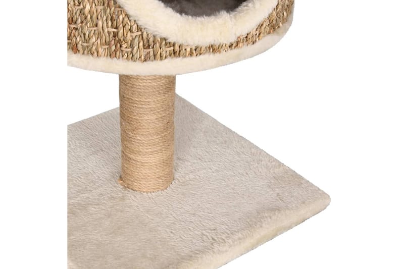 kradsetræ med hus og kradsestolpe 52 cm søgræs - Beige - Sport & fritid - Til dyrene - Kat - Kattemøbler