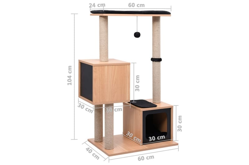 Kradsetræ Med Kradsemåtte Sisal 104 cm - Sport & fritid - Til dyrene - Kat - Kattemøbler - Kradsetræer & kradsemøbler