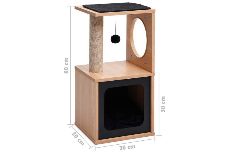 Kradsetræ Med Kradsemåtte Sisal 60 cm - Sport & fritid - Til dyrene - Kat - Kattemøbler - Kradsetræer & kradsemøbler