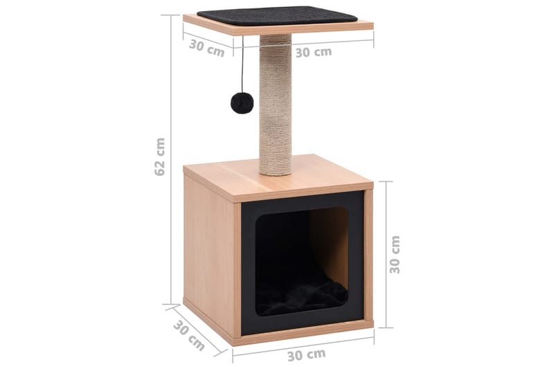 Kradsetræ Med Kradsemåtte Sisal 62 cm - Sport & fritid - Til dyrene - Kat - Kattemøbler - Kradsetræer & kradsemøbler