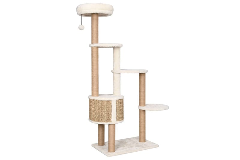 kradsetræ med luksushynde og kradsestolpe 148 cm søgræs - Beige - Sport & fritid - Til dyrene - Kat - Kattemøbler