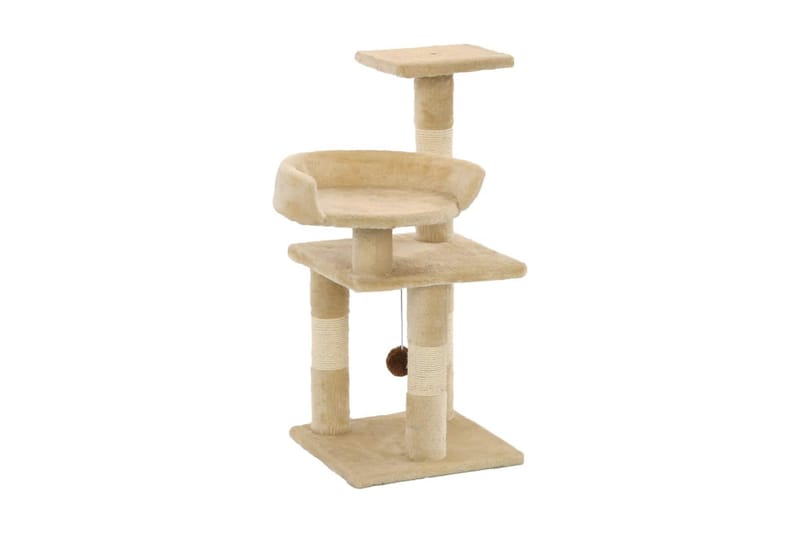 Kradsetræ Med Sisal-Kradsestolper Til Katte 65 Cm Beige - Beige - Sport & fritid - Til dyrene - Kat - Kattemøbler