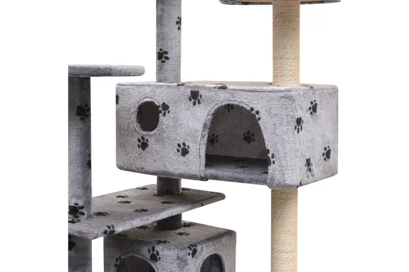 Kradsetræ Med Sisal Til Katte 125 Cm Poteprint Grå - Flerfarvet - Kattemøbler