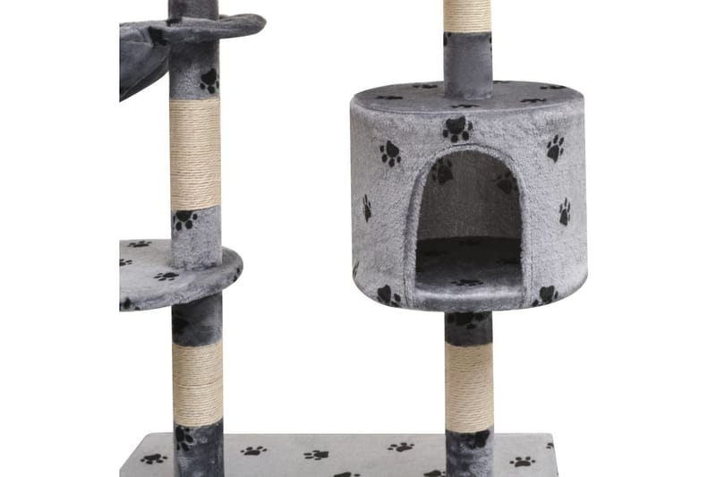 Kradsetræ Med Sisal Til Katte 125 Cm Poteprint Grå - Flerfarvet - Sport & fritid - Til dyrene - Kat - Kattemøbler