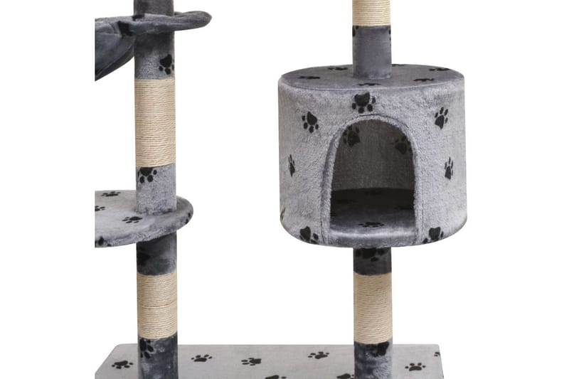 Kradsetræ Med Sisal Til Katte 125 Cm Poteprint Grå - Flerfarvet - Kattemøbler