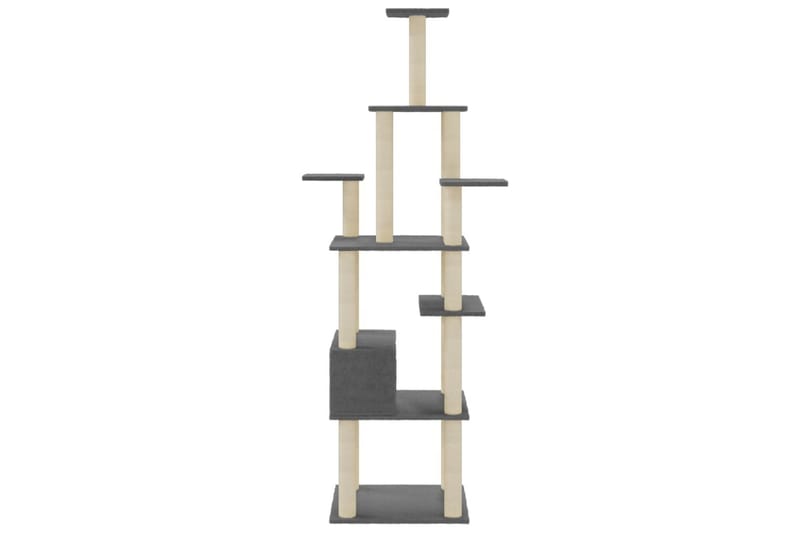 kradsetræ med sisalkradsestolper 183 cm mørkegrå - Grå - Kradsetræer & kradsemøbler - Kattemøbler