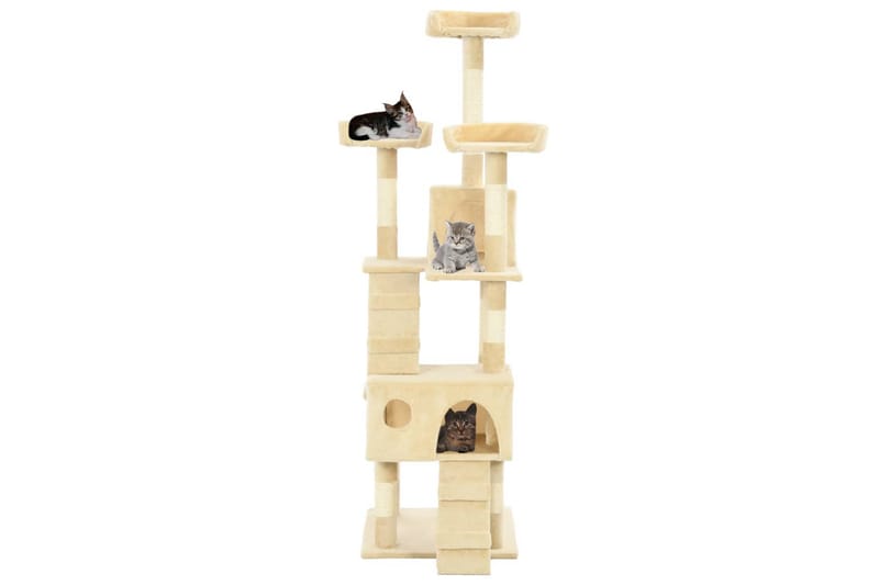 Kradsetræ Til Katte Med Sisal 170 Cm Beige - Beige - Sport & fritid - Til dyrene - Kat - Kattemøbler