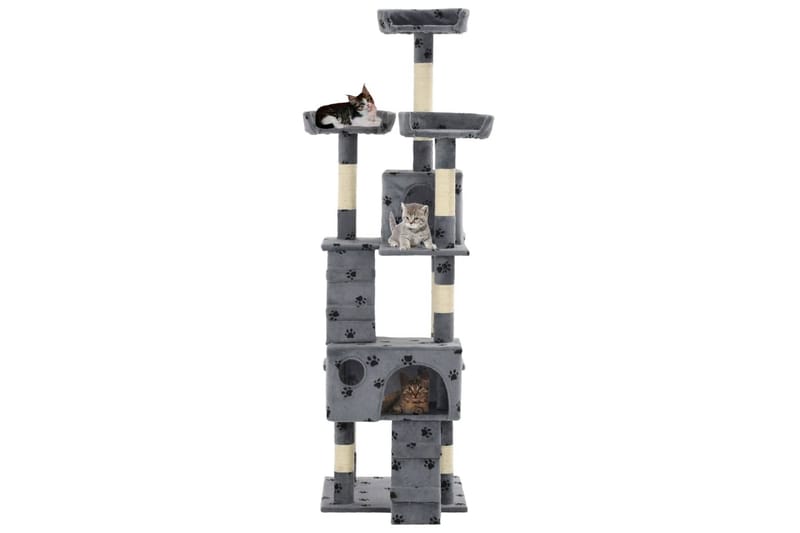Kradsetræ Til Katte Med Sisal 170 Cm Poteprint Grå - Grå - Kattemøbler