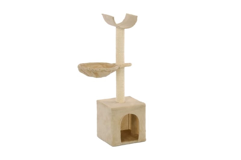Kradsetræ Til Katte Med Sisal-Kradsestolper 105 Cm Beige - Beige - Kattemøbler