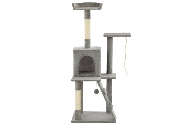 Kradsetræ Til Katte Med Sisal-Kradsestolper 120 Cm Grå - Grå - Sport & fritid - Til dyrene - Kat - Kattemøbler