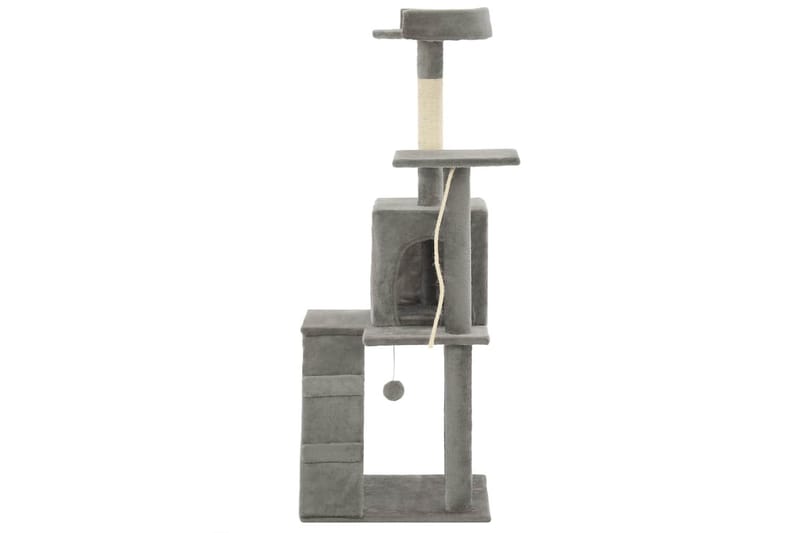 Kradsetræ Til Katte Med Sisal-Kradsestolper 120 Cm Grå - Grå - Sport & fritid - Til dyrene - Kat - Kattemøbler