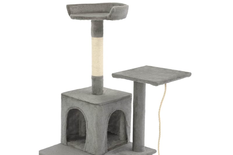 Kradsetræ Til Katte Med Sisal-Kradsestolper 120 Cm Grå - Grå - Kattemøbler