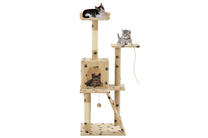 Kradsetræ Til Katte Med Sisal-Kradsestolper 120Cm Beige - Beige - Sport & fritid - Til dyrene - Kat - Kattemøbler