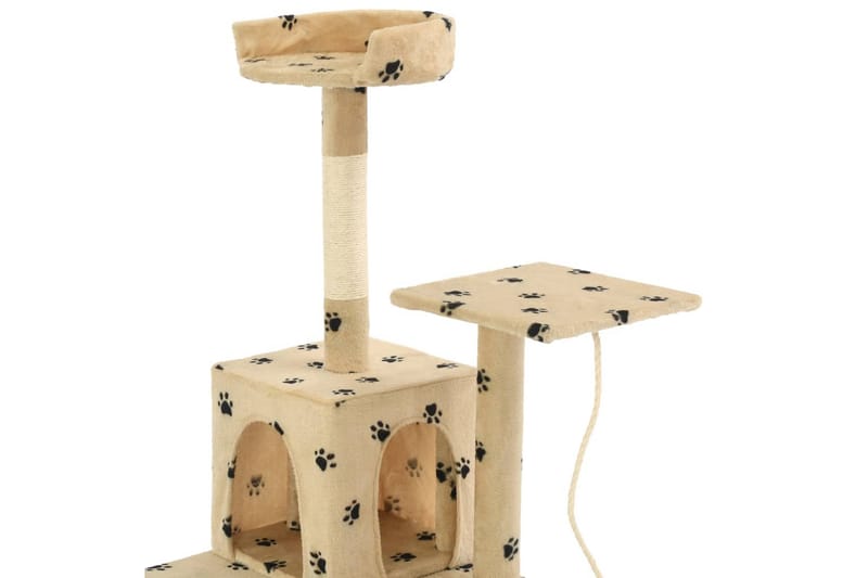 Kradsetræ Til Katte Med Sisal-Kradsestolper 120Cm Beige - Beige - Kattemøbler