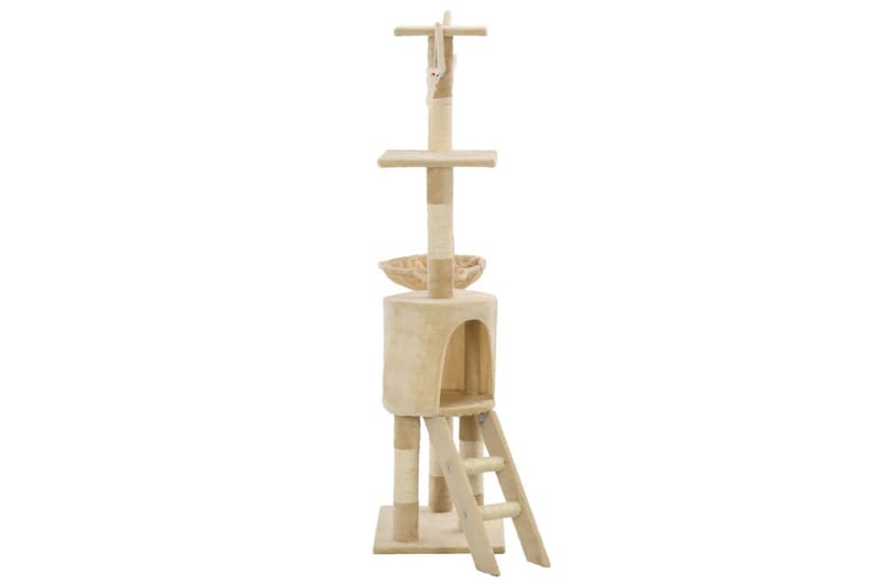 Kradsetræ Til Katte Med Sisal-Kradsestolper 138 Cm Beige - Beige - Sport & fritid - Til dyrene - Kat - Kattemøbler