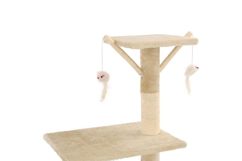 Kradsetræ Til Katte Med Sisal-Kradsestolper 138 Cm Beige - Beige - Kattemøbler