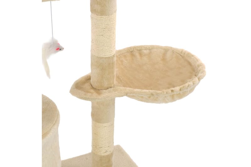 Kradsetræ Til Katte Med Sisal-Kradsestolper 138 Cm Beige - Beige - Sport & fritid - Til dyrene - Kat - Kattemøbler