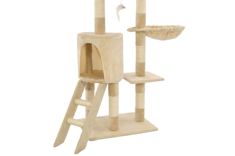 Kradsetræ Til Katte Med Sisal-Kradsestolper 138 Cm Beige - Beige - Sport & fritid - Til dyrene - Kat - Kattemøbler