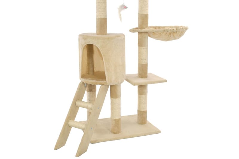 Kradsetræ Til Katte Med Sisal-Kradsestolper 138 Cm Beige - Beige - Kattemøbler