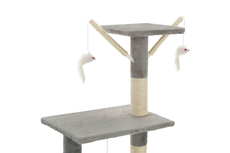 Kradsetræ Til Katte Med Sisal-Kradsestolper 138 Cm Grå - Grå - Sport & fritid - Til dyrene - Kat - Kattemøbler