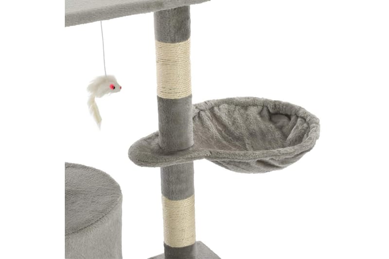 Kradsetræ Til Katte Med Sisal-Kradsestolper 138 Cm Grå - Grå - Sport & fritid - Til dyrene - Kat - Kattemøbler