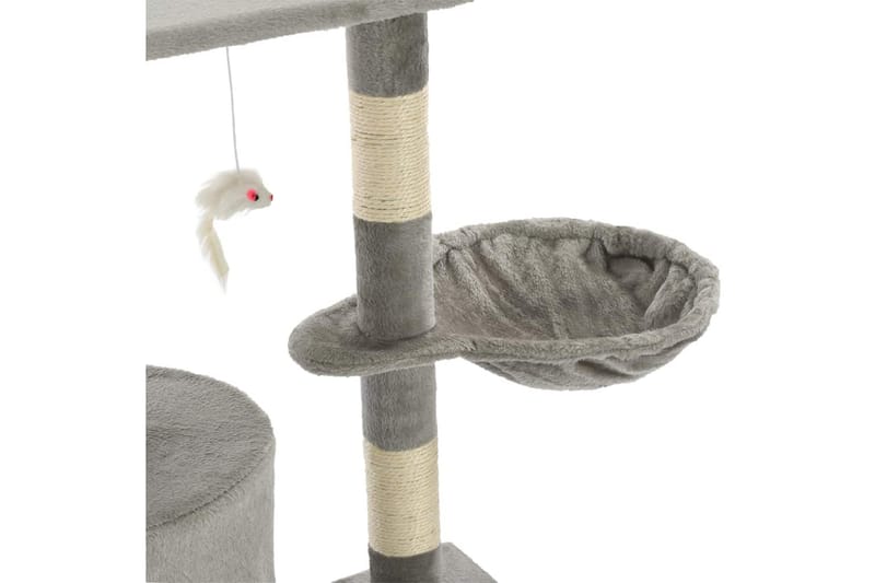 Kradsetræ Til Katte Med Sisal-Kradsestolper 138 Cm Grå - Grå - Kattemøbler