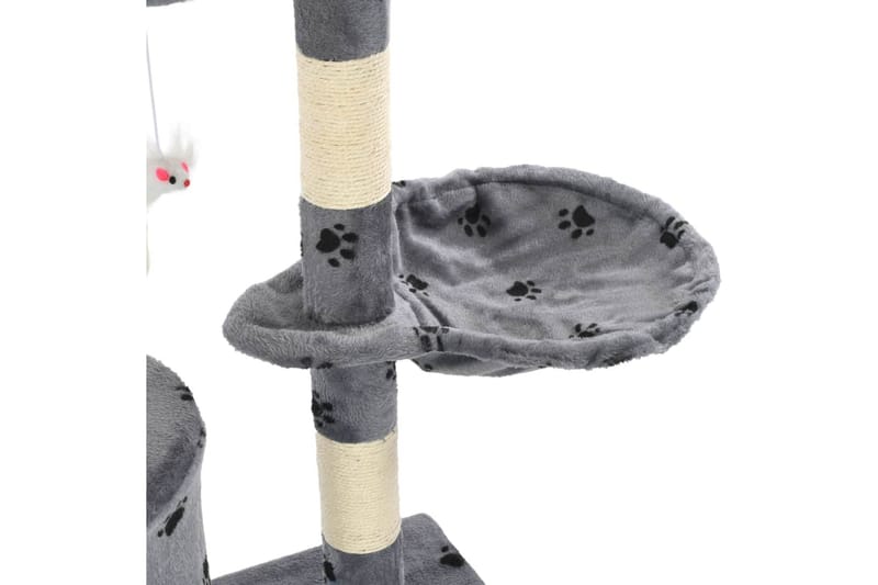 Kradsetræ Til Katte Med Sisal-Kradsestolper 138 Cm - Grå - Kattemøbler