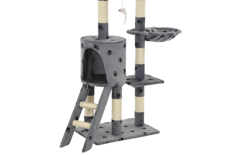 Kradsetræ Til Katte Med Sisal-Kradsestolper 138 Cm - Grå - Sport & fritid - Til dyrene - Kat - Kattemøbler