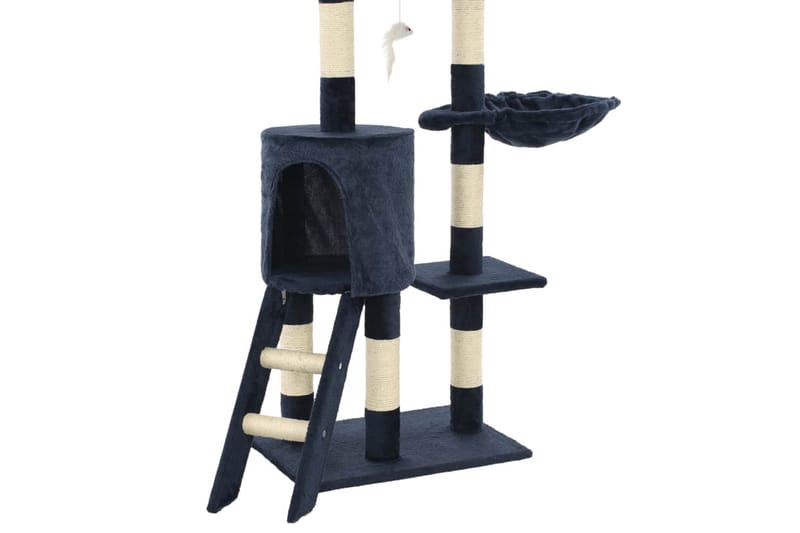 Kradsetræ Til Katte Med Sisal-Kradsestolper 138 Cm Mørkeblå - Blå - Kattemøbler