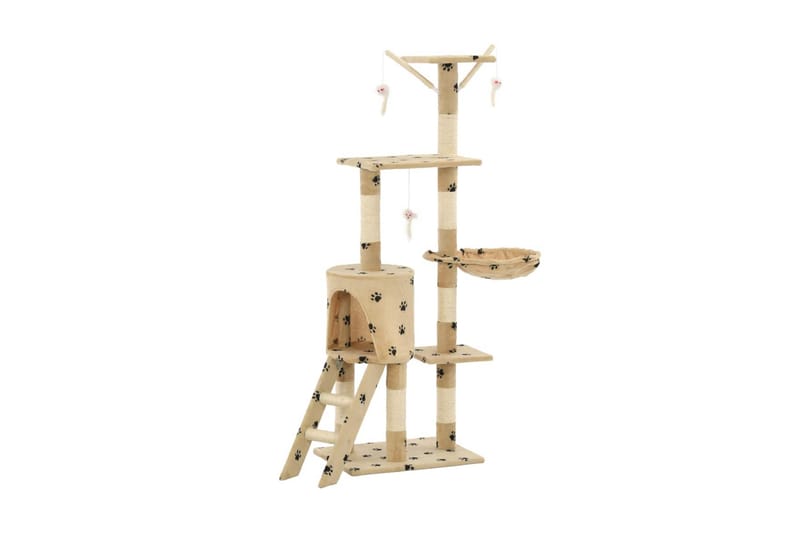 Kradsetræ Til Katte Med Sisal-Kradsestolper 138Cm Beige - Beige - Kattemøbler