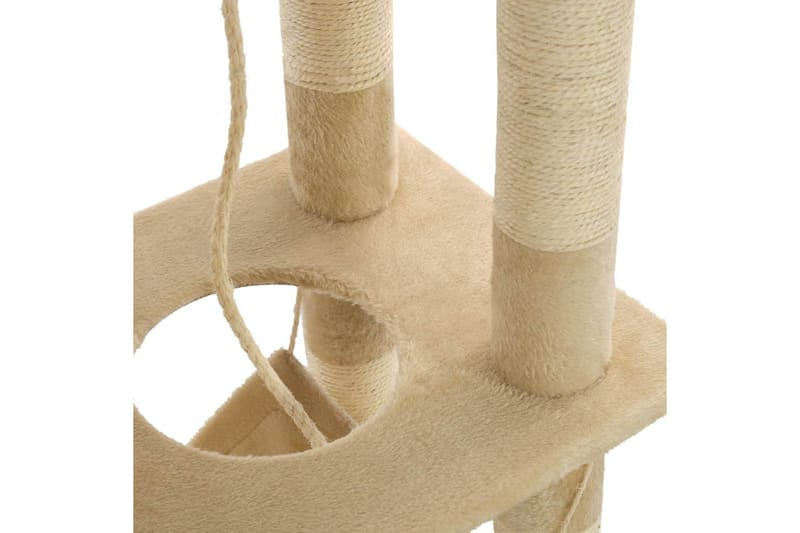 Kradsetræ Til Katte Med Sisal-Kradsestolper 140 Cm Beige - Beige - Kattemøbler