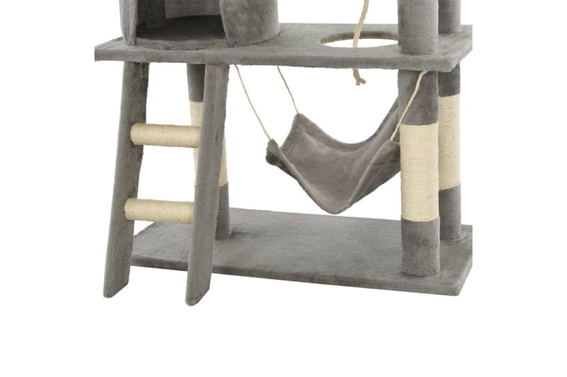 Kradsetræ Til Katte Med Sisal-Kradsestolper 140 Cm Grå - Grå - Sport & fritid - Til dyrene - Kat - Kattemøbler